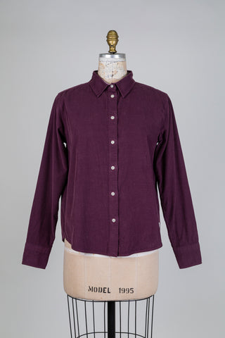 Chemisier en velours milleraies mûre sauvage  (6)