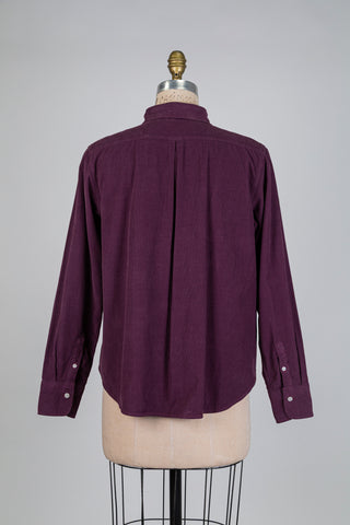 Chemisier en velours milleraies mûre sauvage  (6)