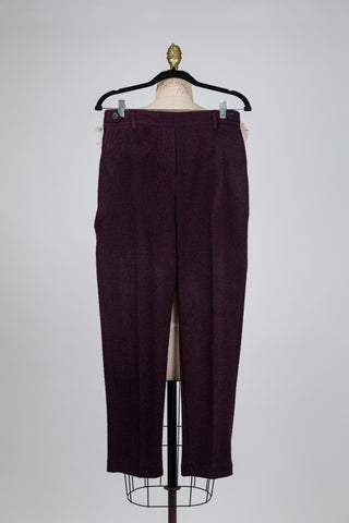 Pantalon doublé bourgogne chiné (2+6)