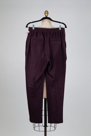 Pantalon doublé bourgogne chiné (2+6)