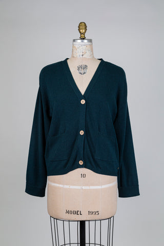 Cardigan vert bouteille (S)