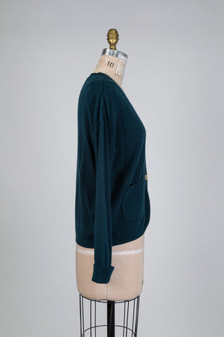 Cardigan vert bouteille (S)