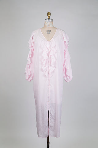 Pink dress with cascading ruffles (6)