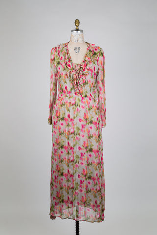 Watercolor Chiffon Dress (6)
