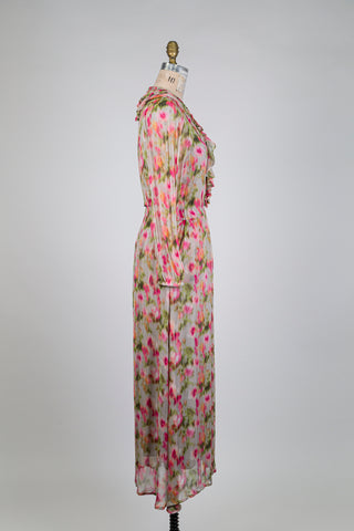 Watercolor Chiffon Dress (6)