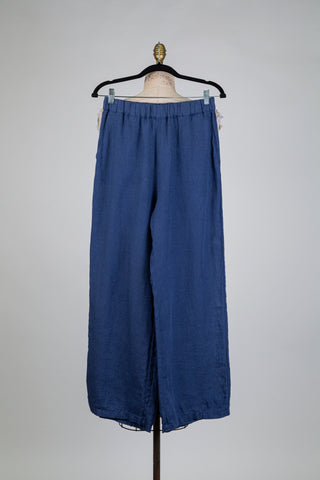 Indigo Blue Linen Trousers (S)