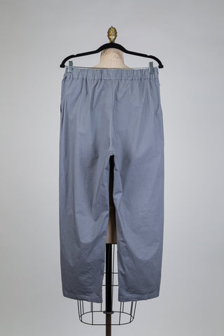 Blue-grey cotton canvas trousers (M)
