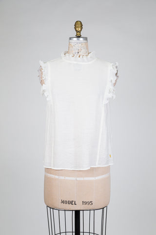 Ivory blouse with delicate ruffles (6)