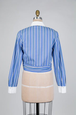 Blouse with cinched waist and jeweled collar (4 to 12)
