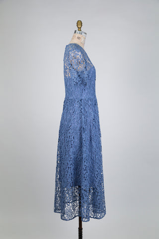 Steel Blue Lace Dress (4 to 14)