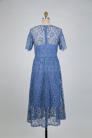 Steel Blue Lace Dress (4 to 14)