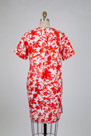 Orange floral dress (4 to 10)