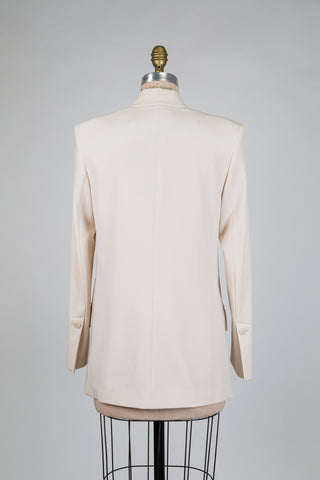 Double-breasted cream blazer (4 to 14)