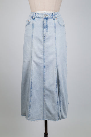 Washed denim trumpet skirt (8 to 12 years)