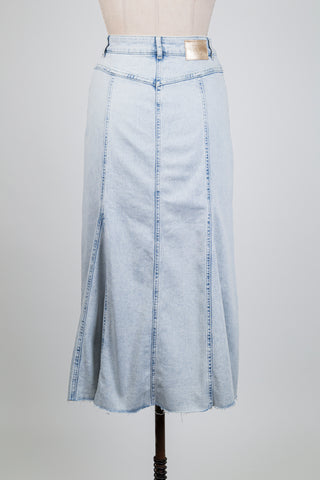 Washed denim trumpet skirt (8 to 12 years)