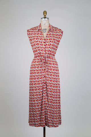 Multicolor graphic shirt dress (S)