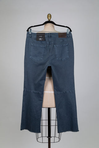 Pantalon denim bleu acier à ourlet effiloché (8 à 12)