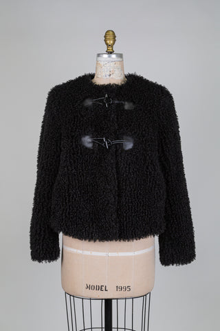 Veste noire effet mouton (4-10-16)