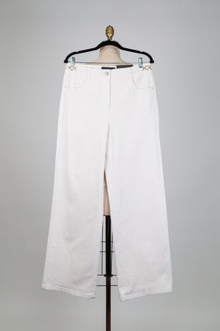 Pantalon denim crème taille bijoux (8 à 12)