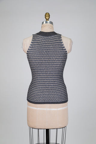 Two-tone grey and sequin tank top (4-6-10)
