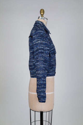 Blue and white tweed Spencer (4)