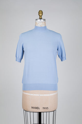 Blue knit turtleneck sweater (sizes 4-6-10-12)