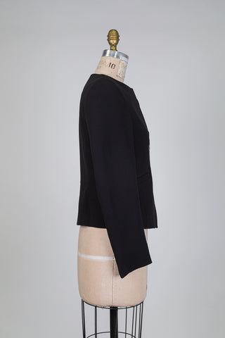 Blazer noir cintré structuré (6/8)
