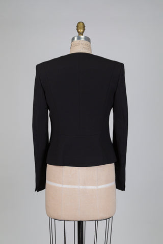 Blazer noir cintré structuré (6/8)