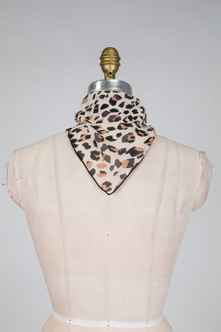 Foulard DANDY léopard diaphane (TU)