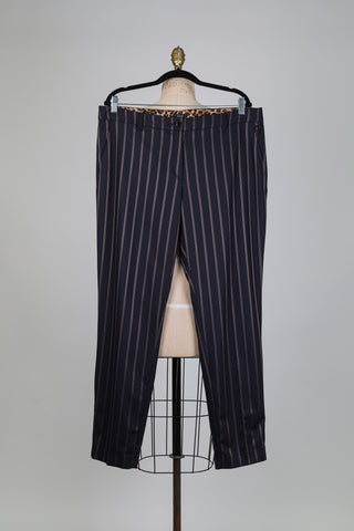 Pantalon bleu profond à rayures (16)