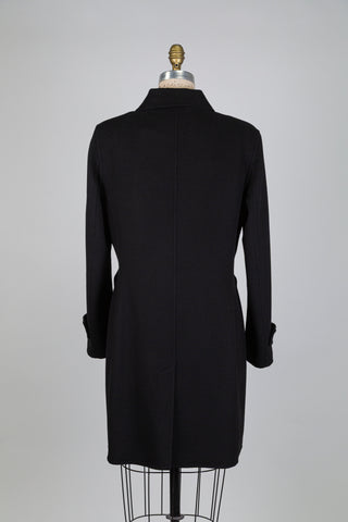 Manteau noir à double boutonnage (6-8-12)