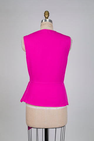 Haut portefeuille rose vibrant ceinturé (4)