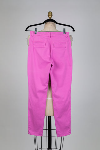 Pantalon rose façon denim (4)