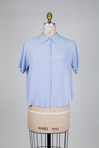 Chemisier écourté bleu (10)