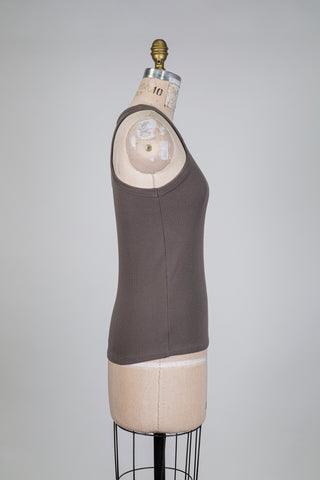 Camisole côtelée gris taupe (8)