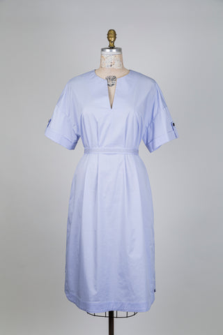 Robe à pinces lavande en popeline de coton (8)