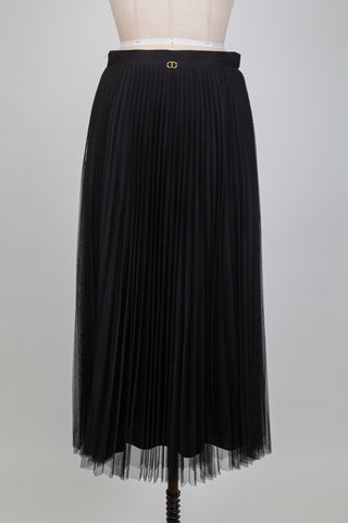 Jupe noire en tulle plissé vaporeux (8)