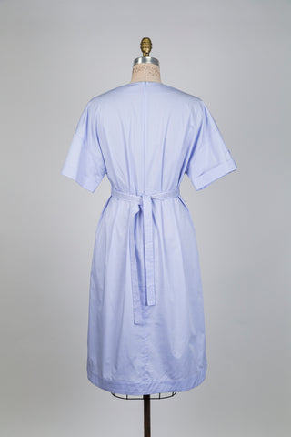 Robe à pinces lavande en popeline de coton (8)