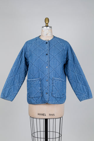 Veste matelassée bleu denim (S+)