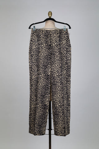 Pantalon tailleur en jacquard léopard (6)