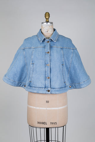 Cape en denim bleu clair (S)