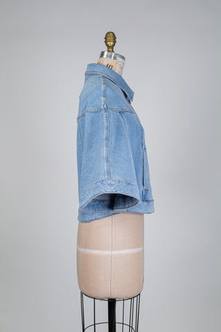 Cape en denim bleu clair (S)