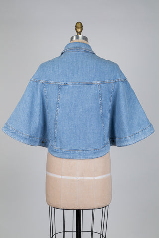 Cape en denim bleu clair (S)
