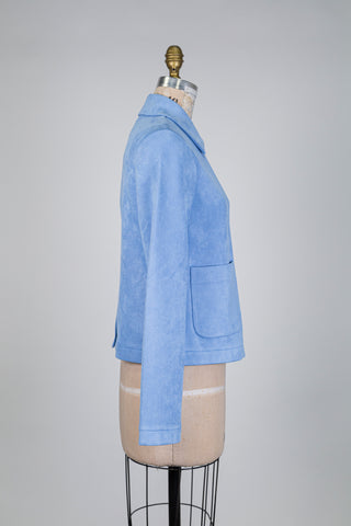 Veste bleu ciel effet suède (S)