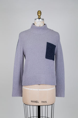 Chandail colorblock gris et marine (6 à 10)