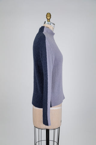 Chandail colorblock gris et marine (6 à 10)