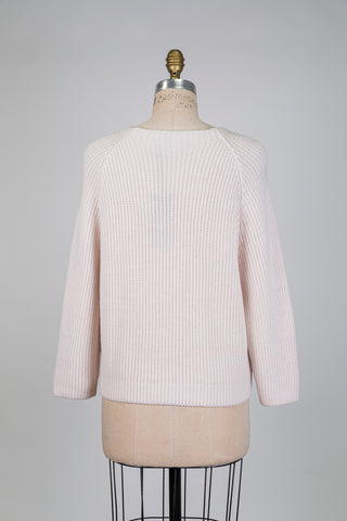 Ecru ribbed knit sweater (6)