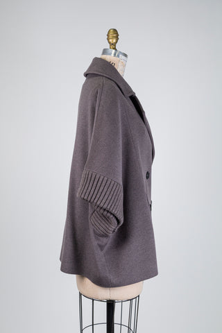 Pure virgin wool mineral grey cape (6+)