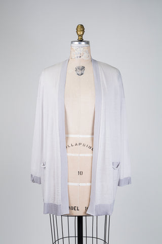 Fine knit grey cardigan (6+)