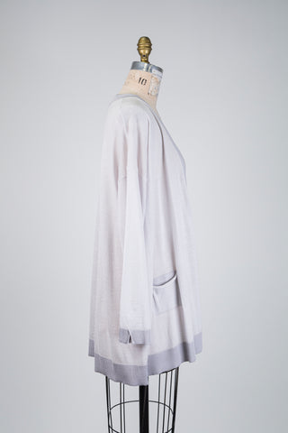Fine knit grey cardigan (6+)